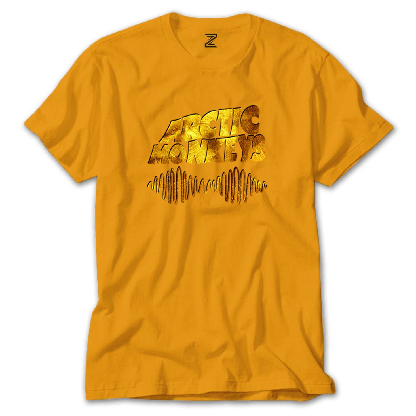 Arctic Monkeys Logo Wave Gold Renkli Tişört