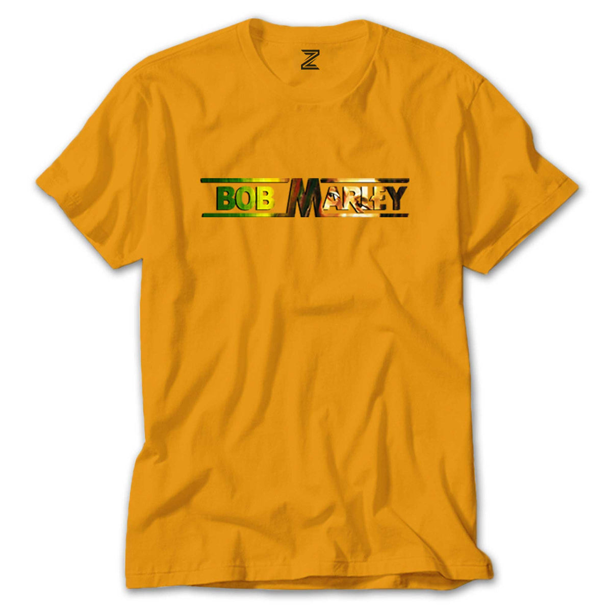 Bob Marley Font and Head renkli tişört