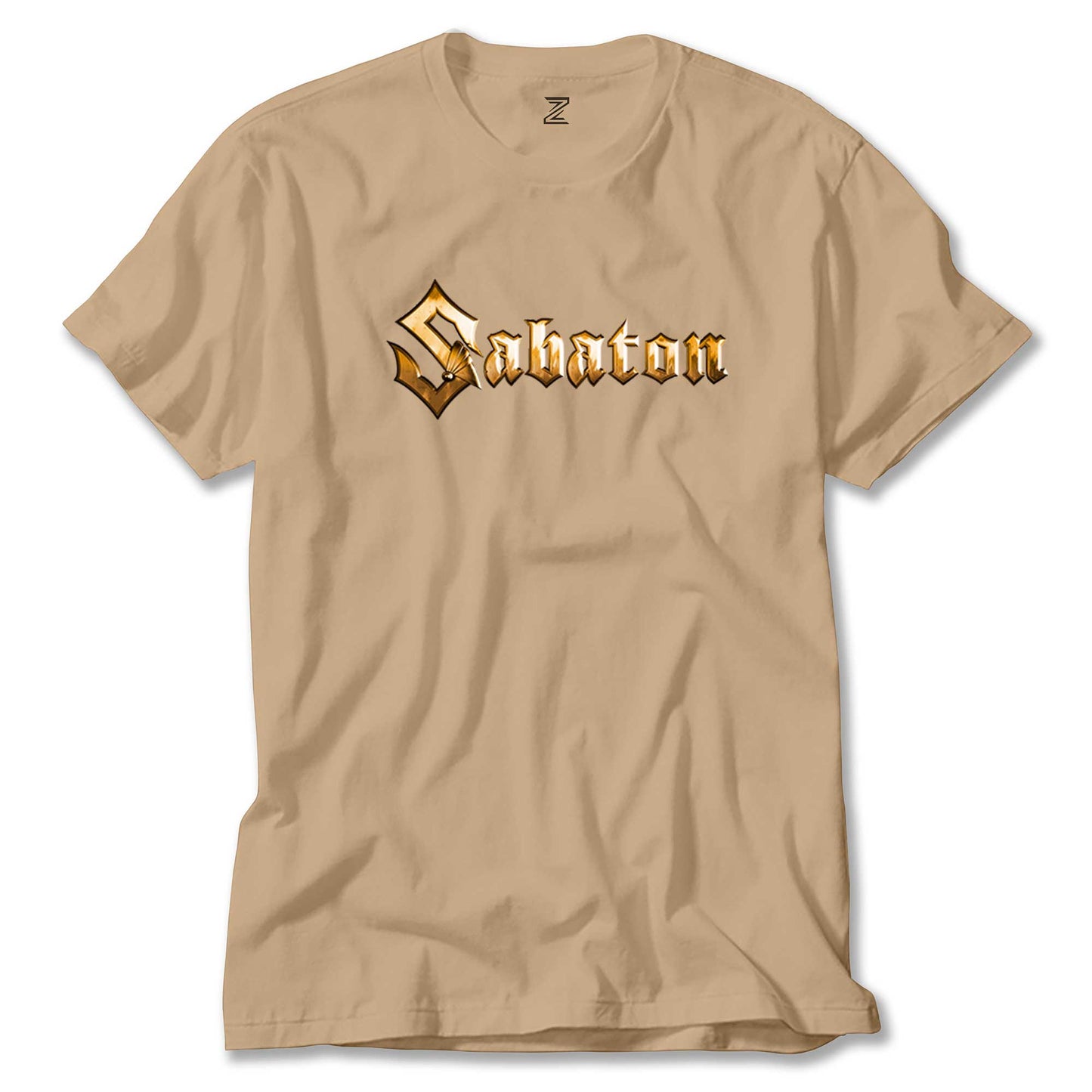 Sabaton Logo Gold renkli tişört