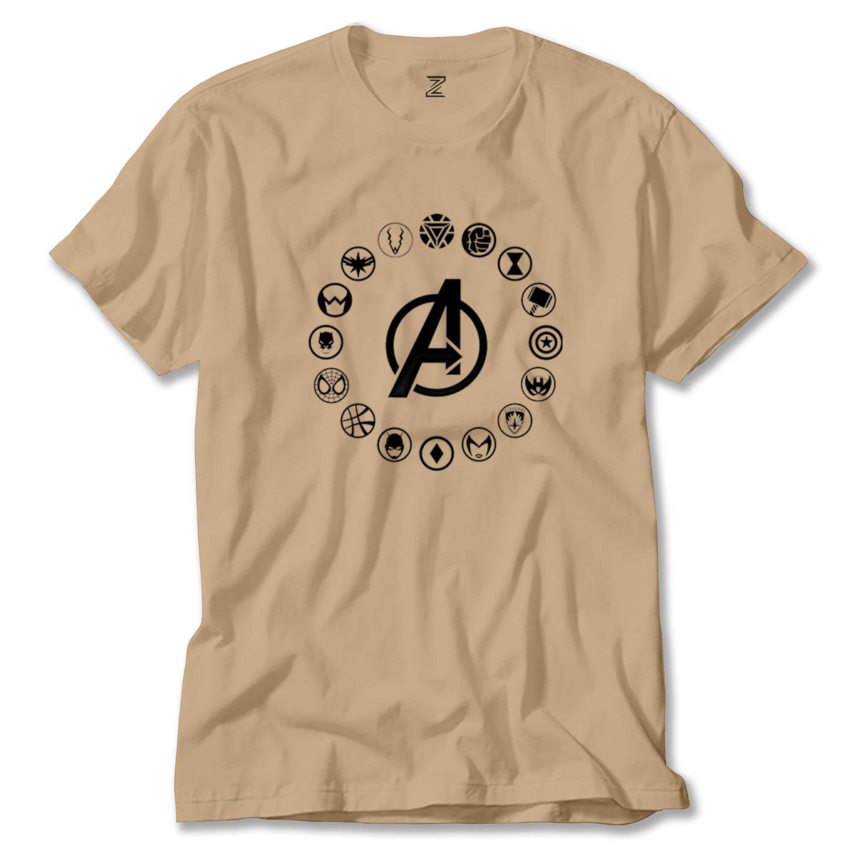 Avengers Heroes Logo renkli tişört