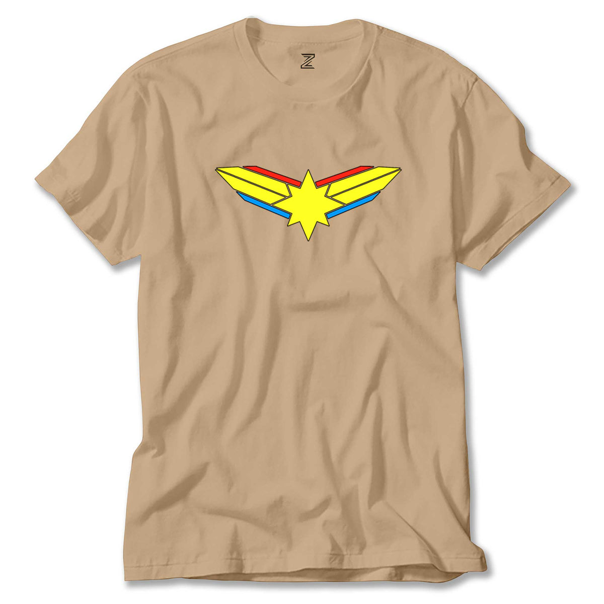 Captain Marvel Logo renkli tişört