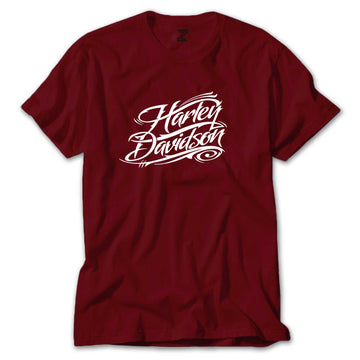 Harley Davidson Typography Renkli Tişört