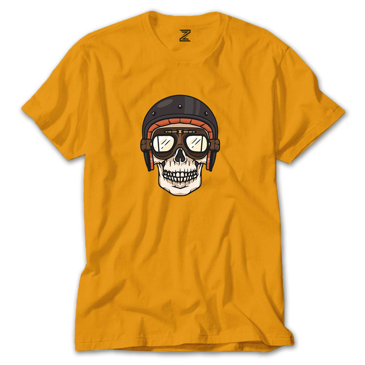 Skull Helmet renkli tişört