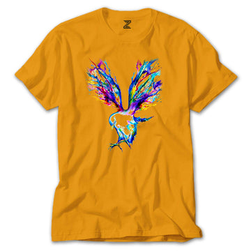 Güvercin Sulu Boya Renkli Tişört