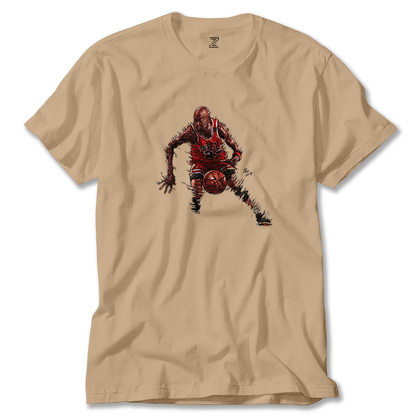 Micheal Jordan 23 Silhouette renkli tişört