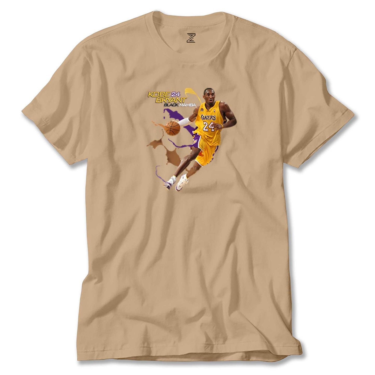 Kobe Bryant 24 Yellow Mamba renkli tişört
