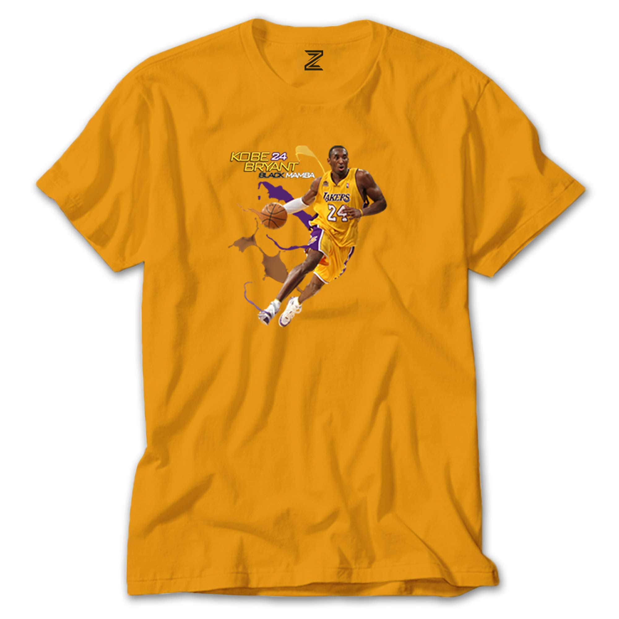 Kobe Bryant 24 Yellow Mamba Renkli Tişört
