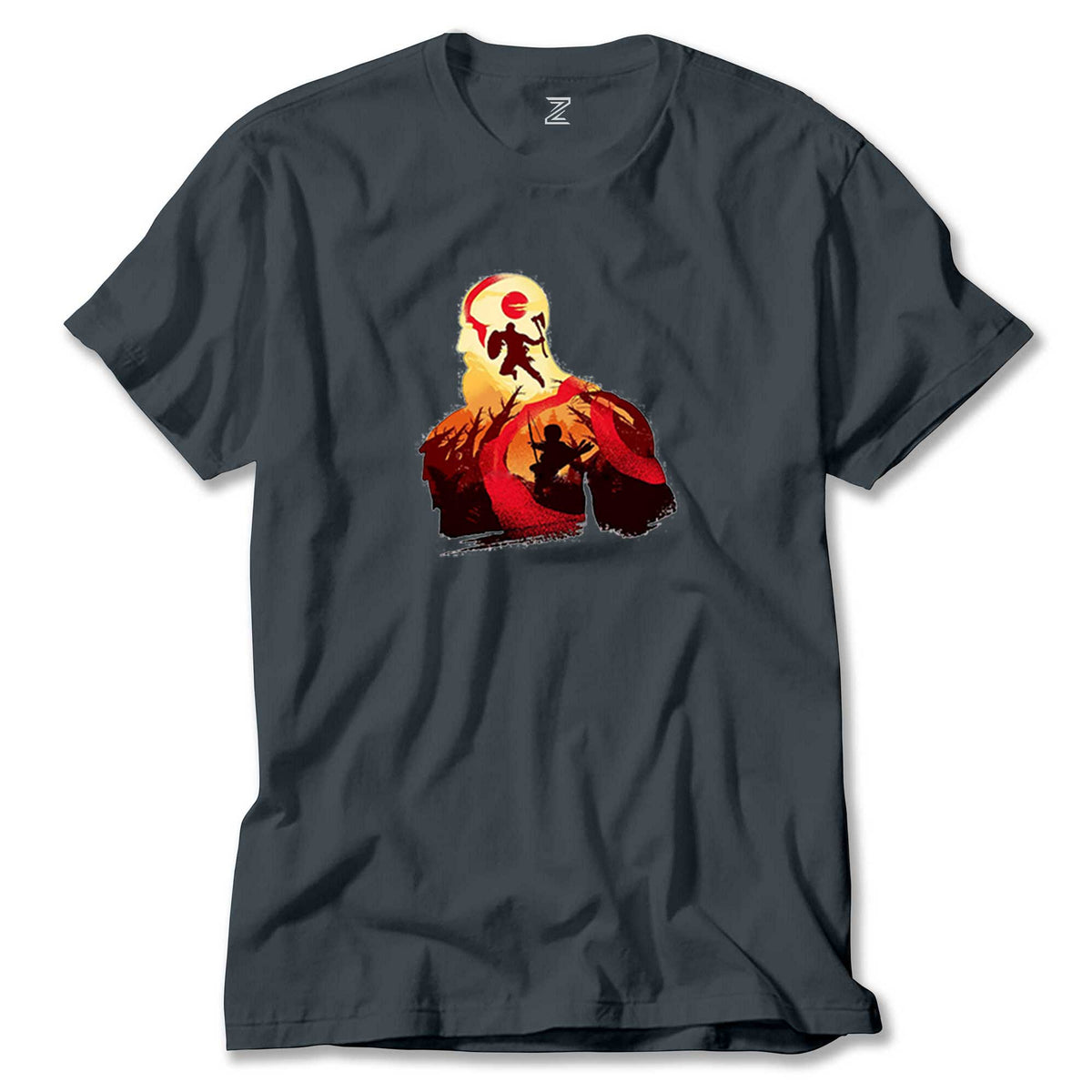 God of War Kratos Siluet renkli tişört