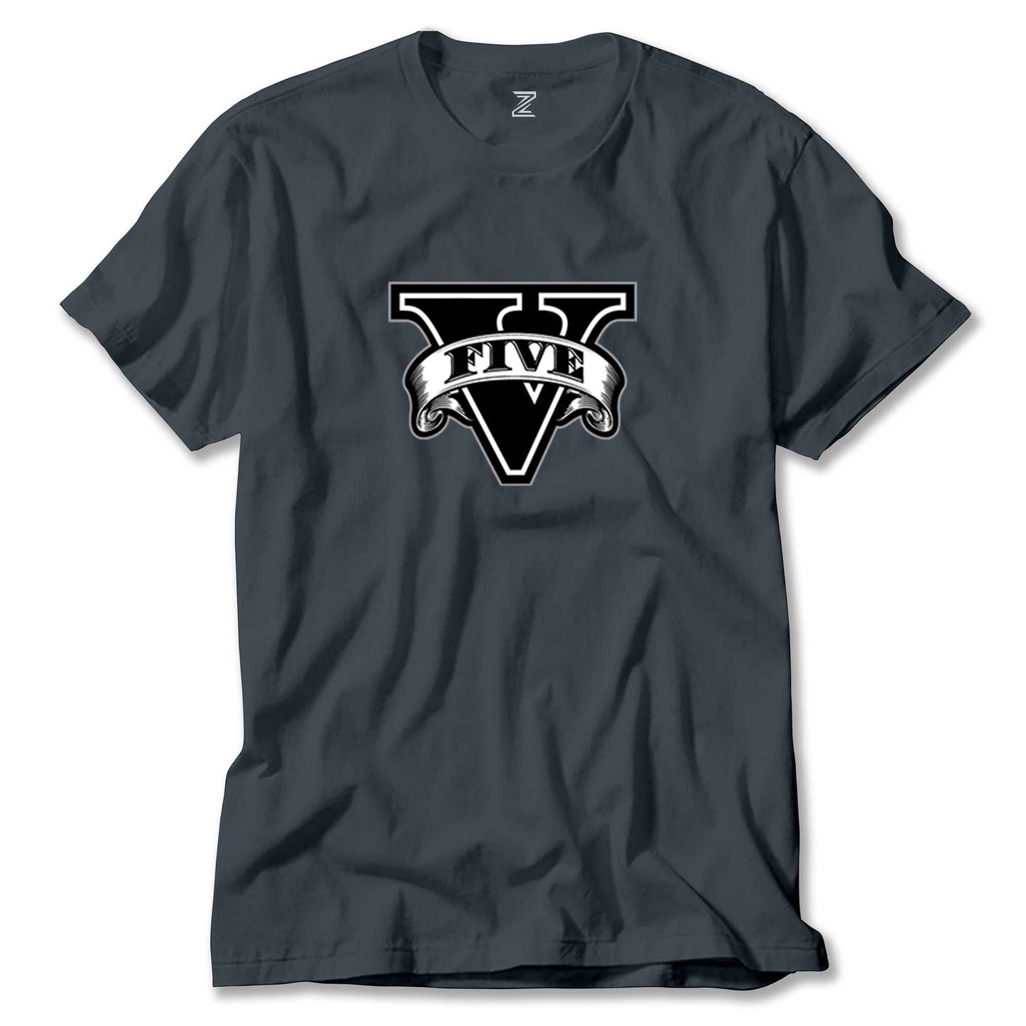 GTA Five Black Logo renkli tişört