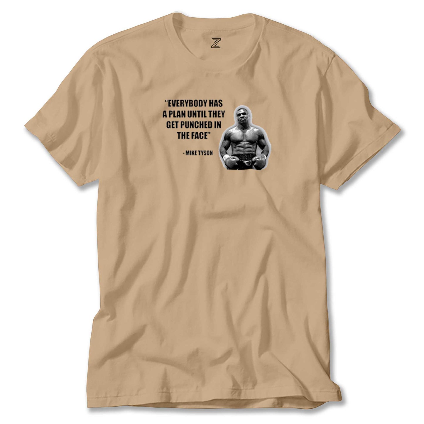 Mike Tyson Fighter Quote renkli tişört