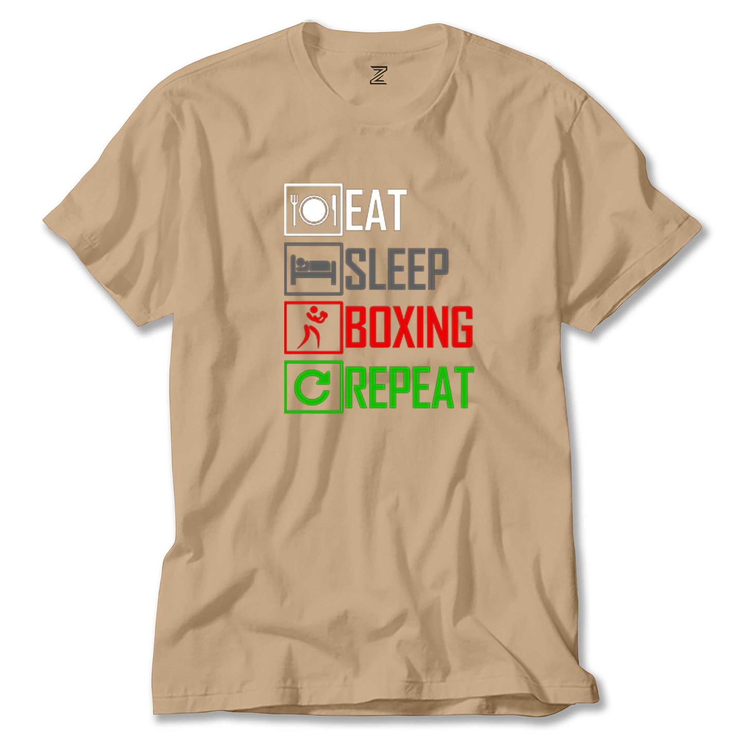 Boxing Repeat renkli tişört
