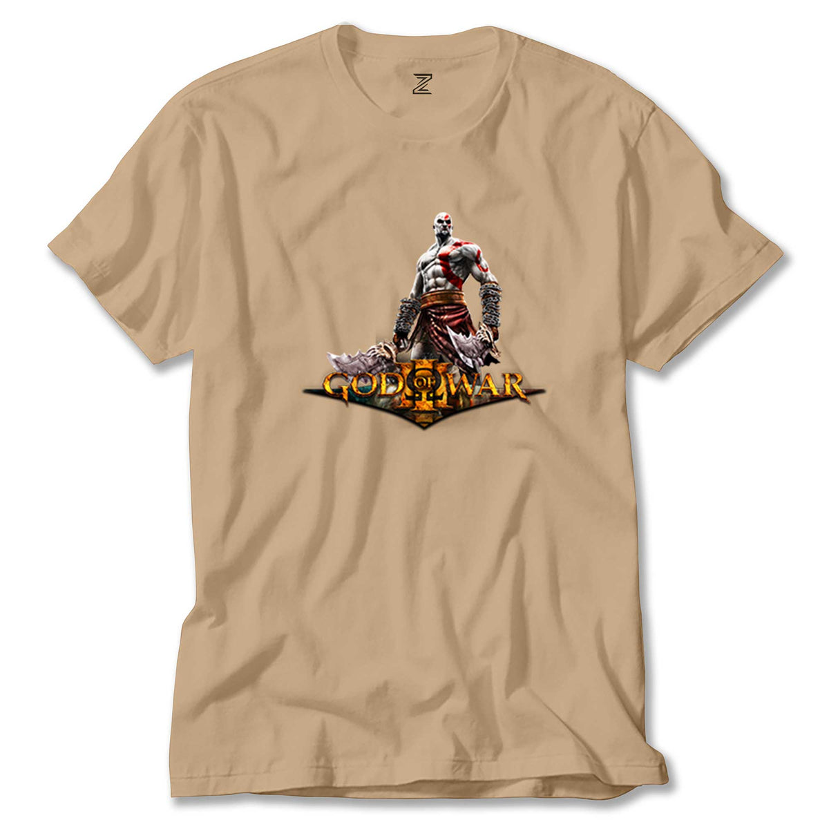 God of War Kratos Siluet Logo renkli tişört