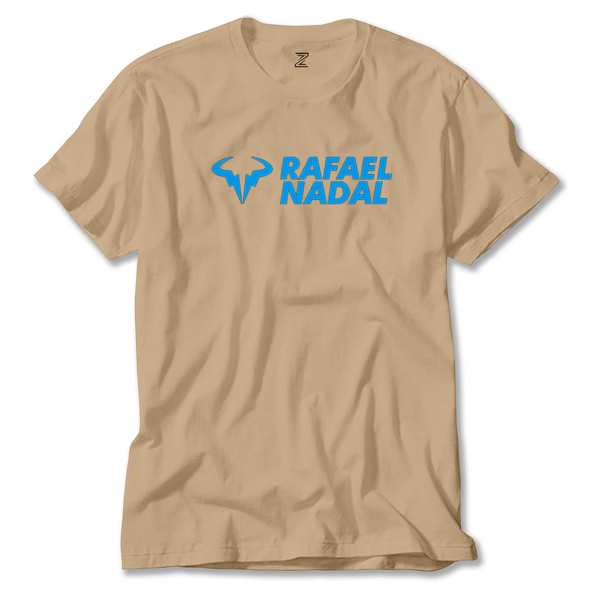 Rafael Nadal Blue Logo Text renkli tişört