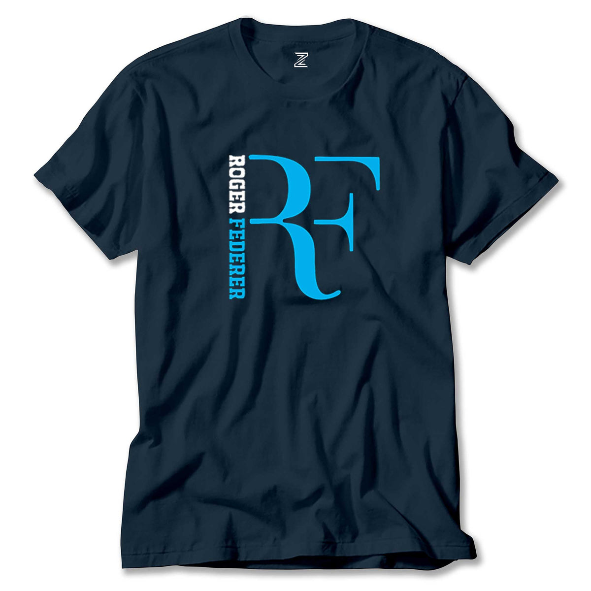 İndirimli Roger Federer Blue Logo Lacivert Tişört