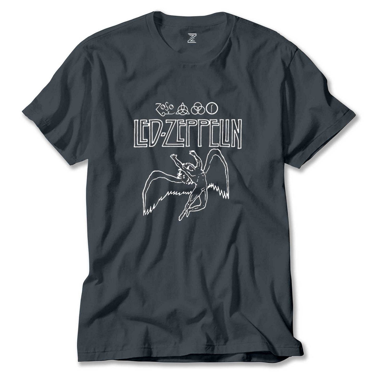 İndirimli Led Zeppelin Zoso Icarus Füme Tişört