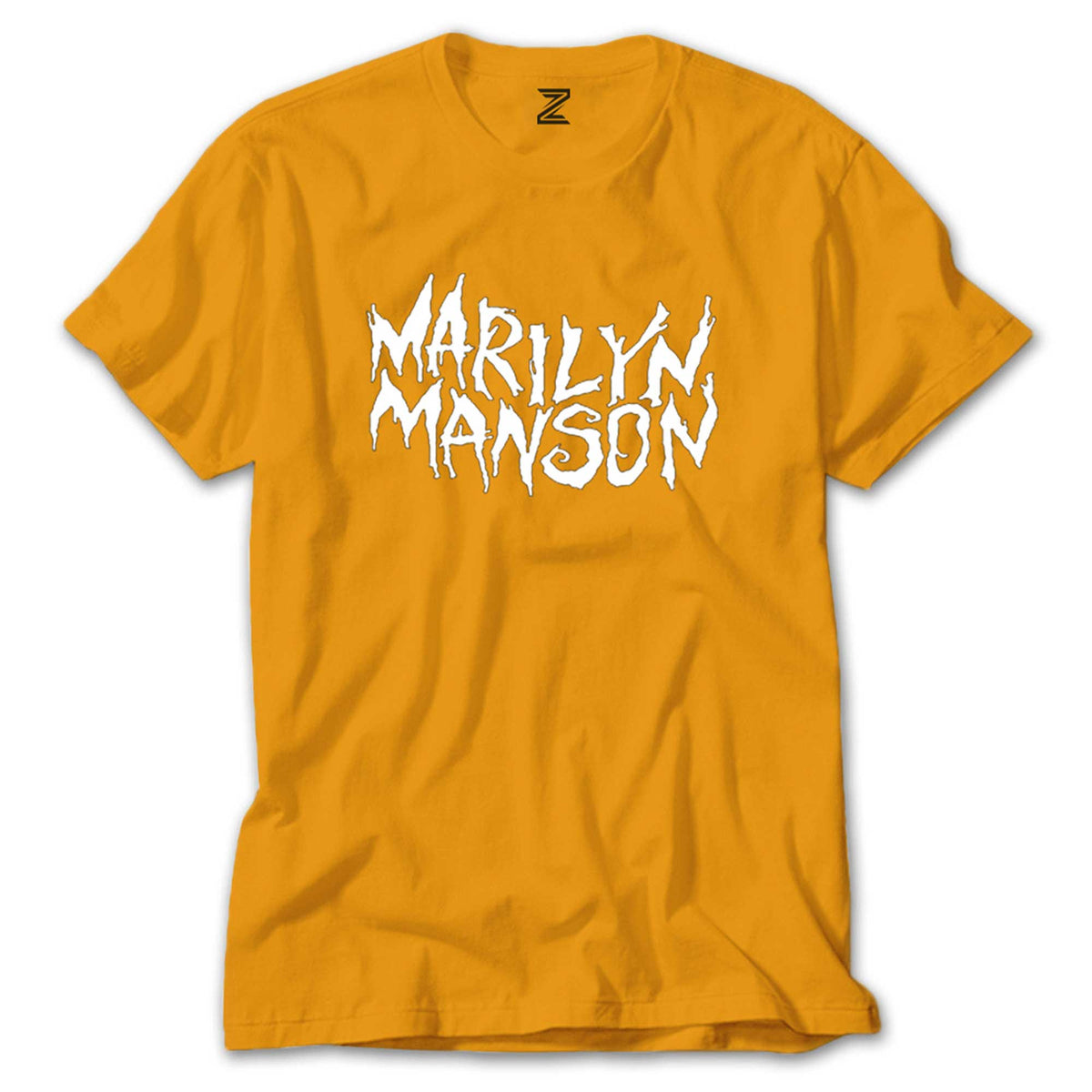 Marilyn Manson Iconic Text renkli tişört