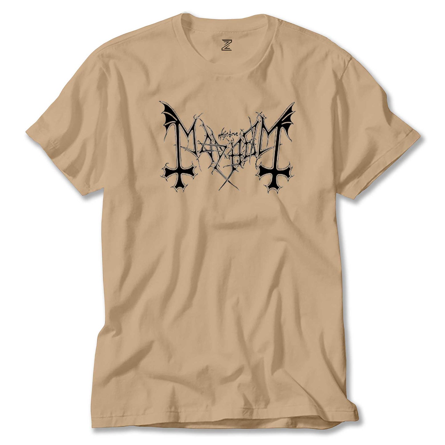 Mayhem Logo Text renkli tişört