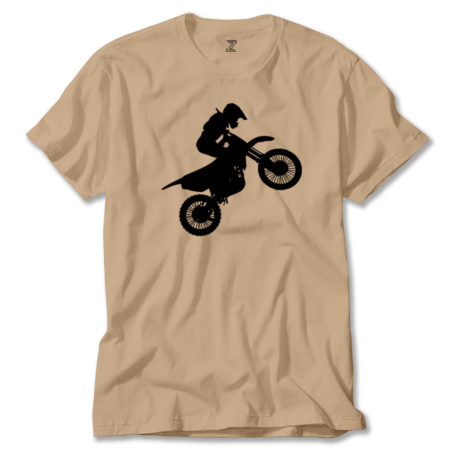 Motocross Motorcycle Siluet Renkli Tişört