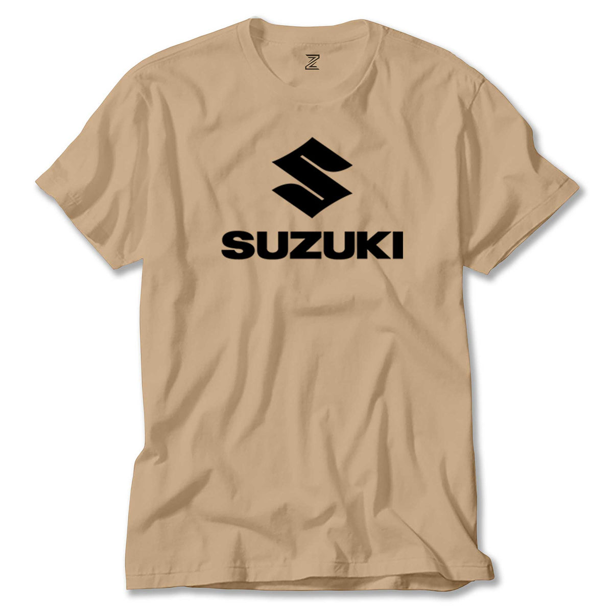 İndirimli Suzuki Logo Text Black Krem Tişört