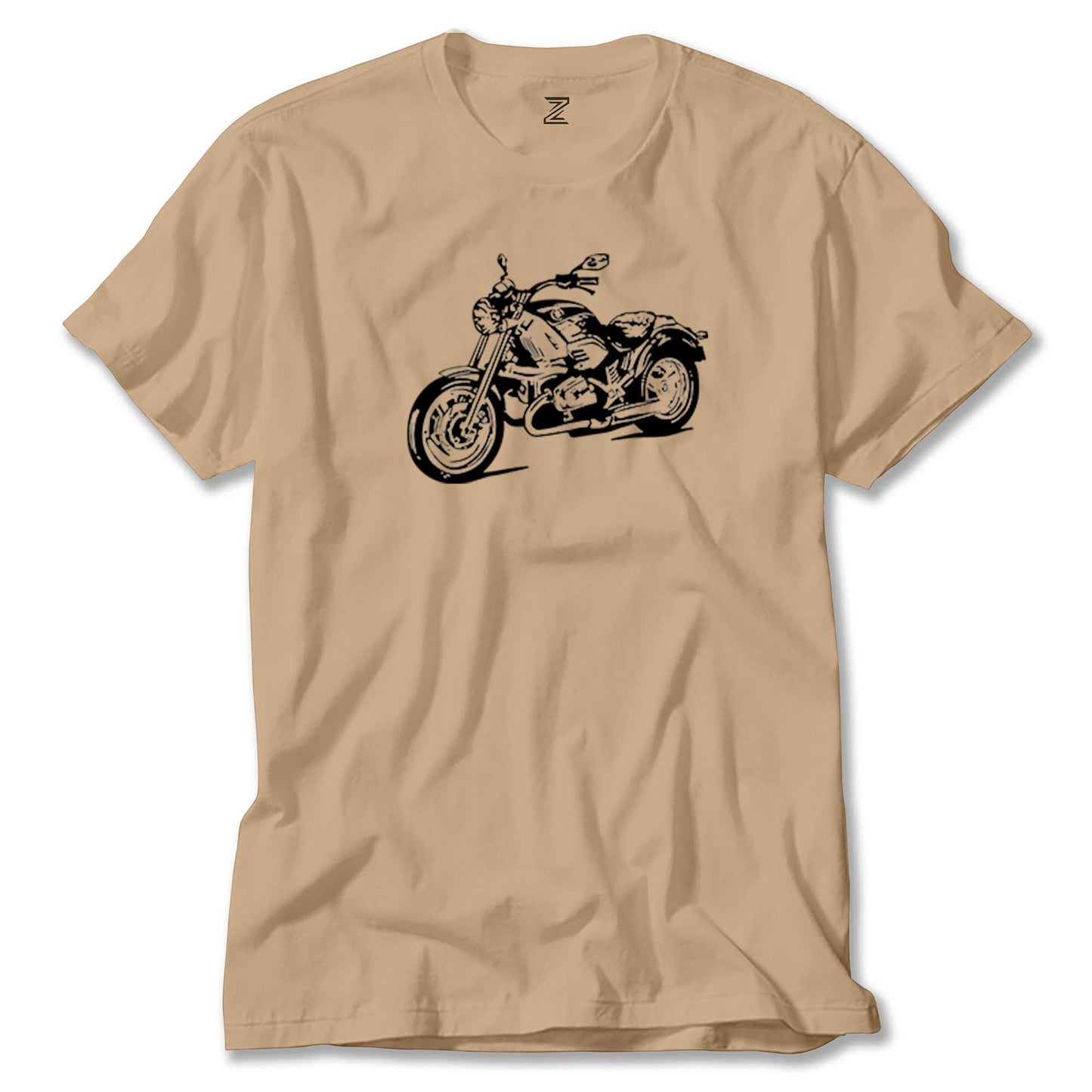 Kruvazör Motosiklet Çizim Renkli Tişört