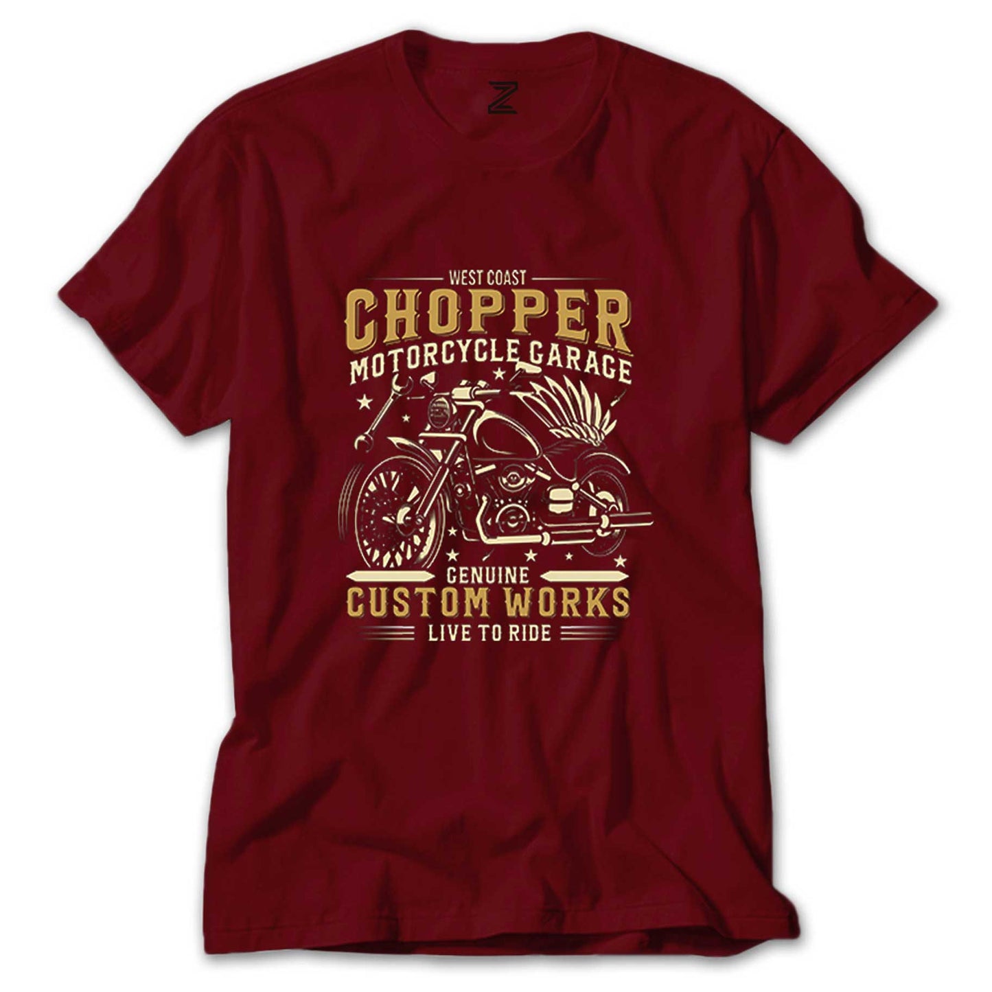 İndirimli West Coast Chopper Motorcycle Kırmızı Tişört