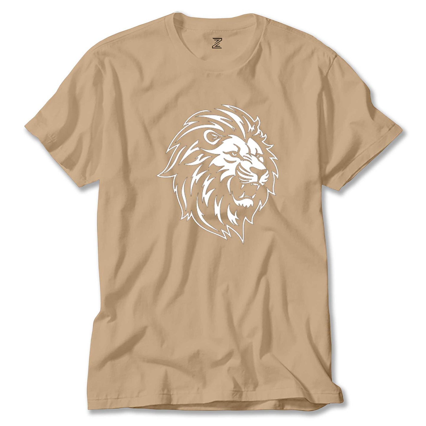 Black and White Lion renkli tişört
