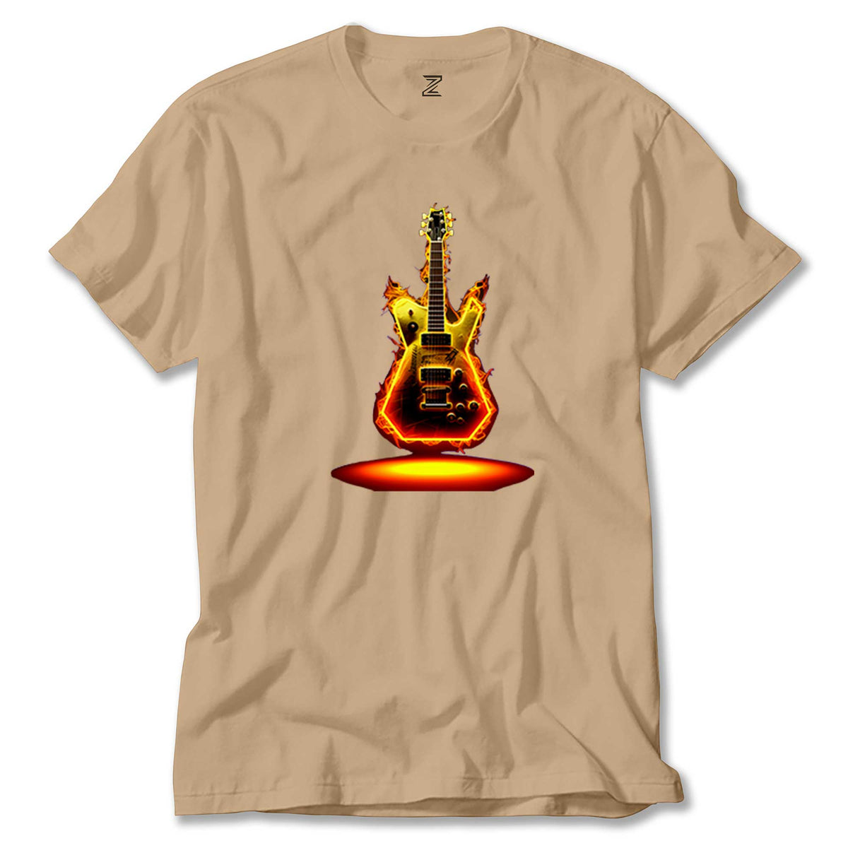 Electro Guitar Fire renkli tişört