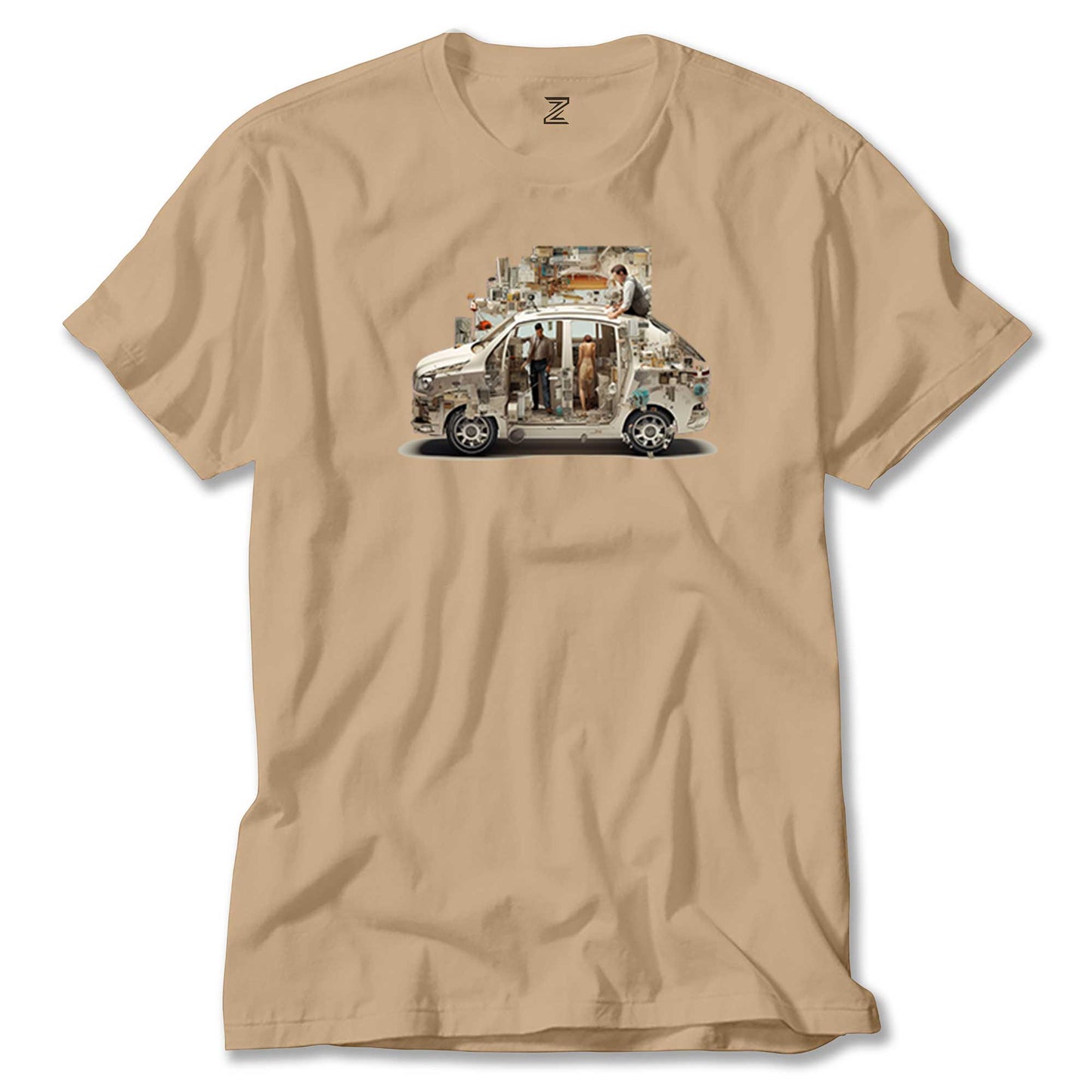 Self Driving Car Renkli Tişört