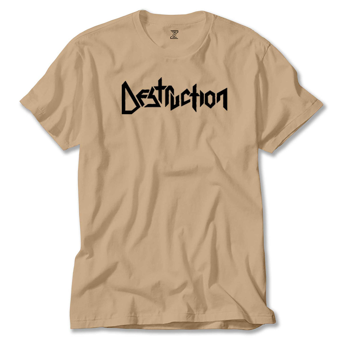 Destruction Text renkli tişört