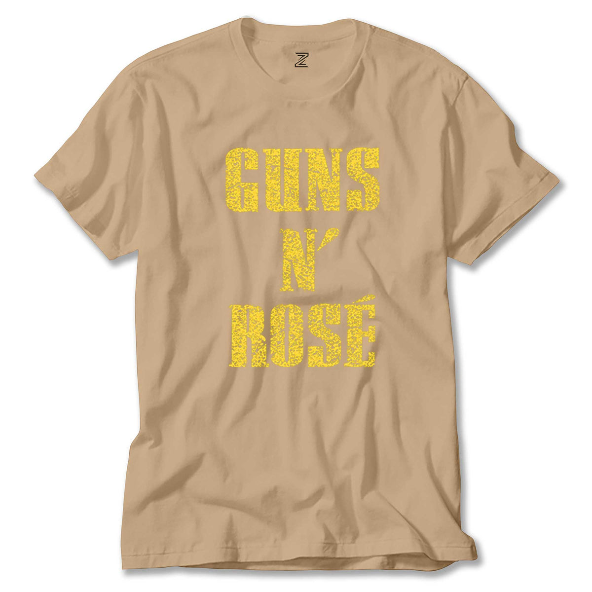 Guns N Rose Text Yellow renkli tişört