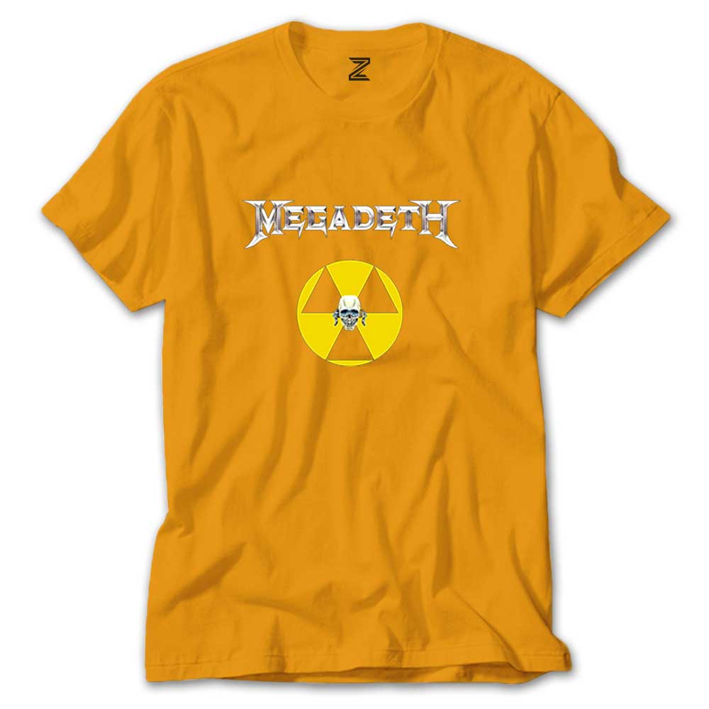 İndirimli Megadeth Nuclear Radioactive Sarı Tişört