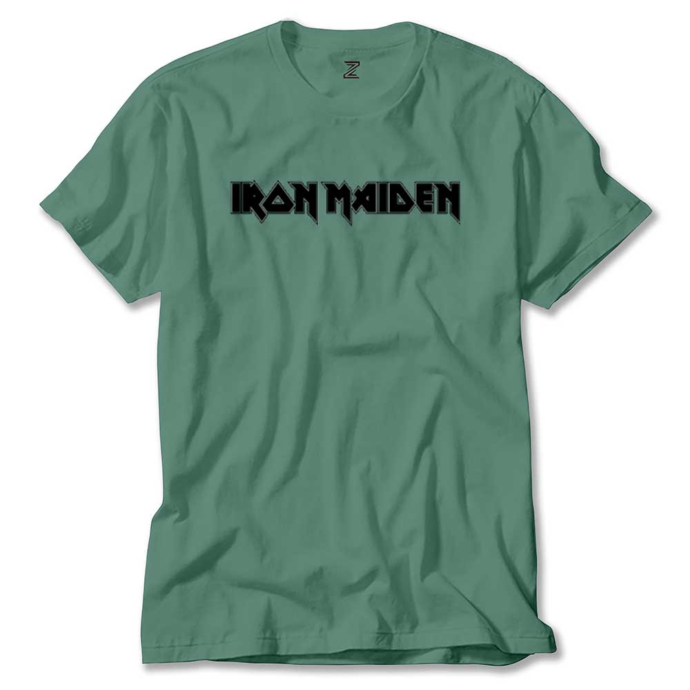 Iron Maiden Black Text renkli tişört