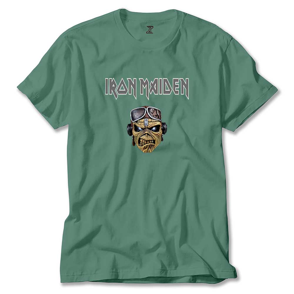 Iron Maiden Zombie Face renkli tişört