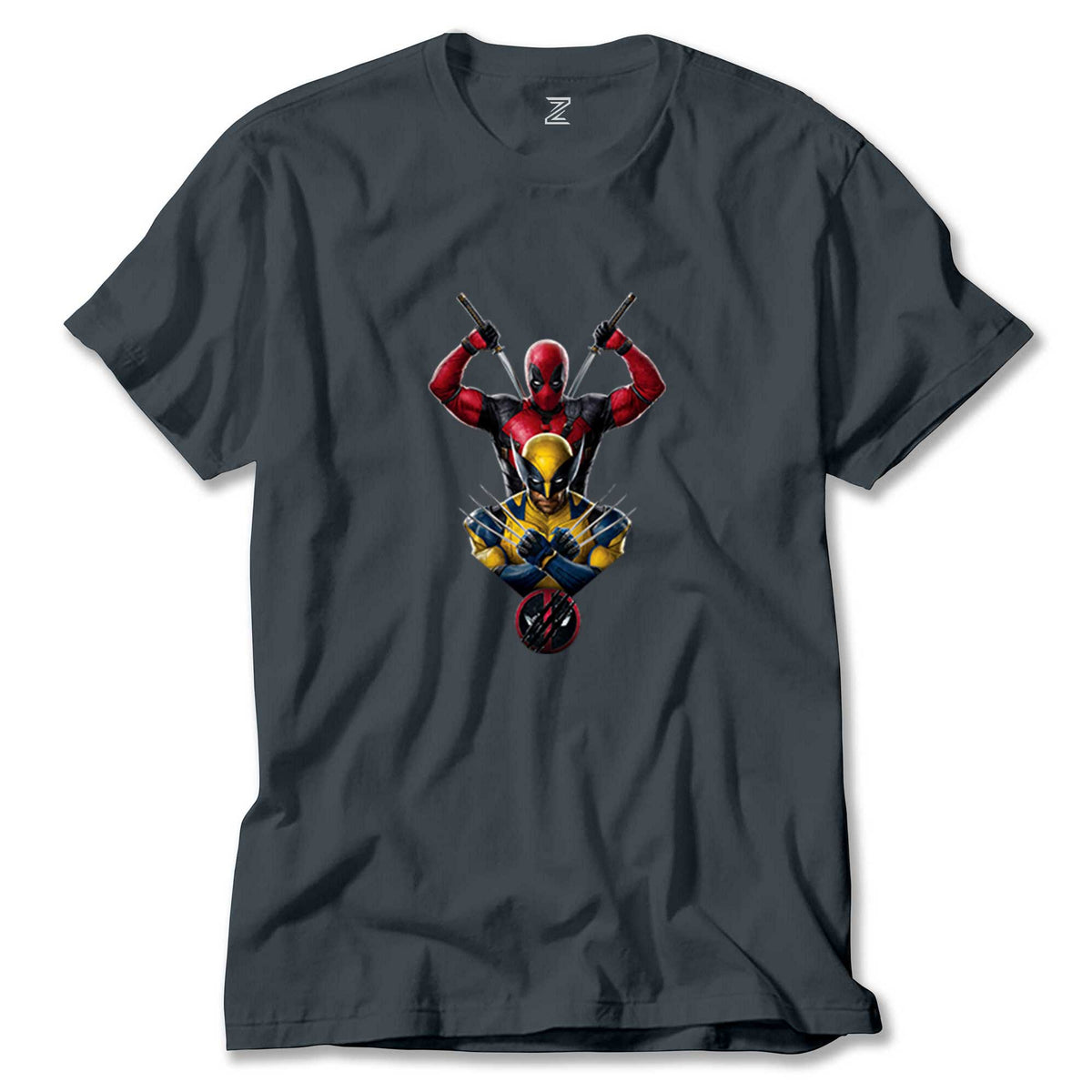 Deadpool Wolverine Warrios renkli tişört