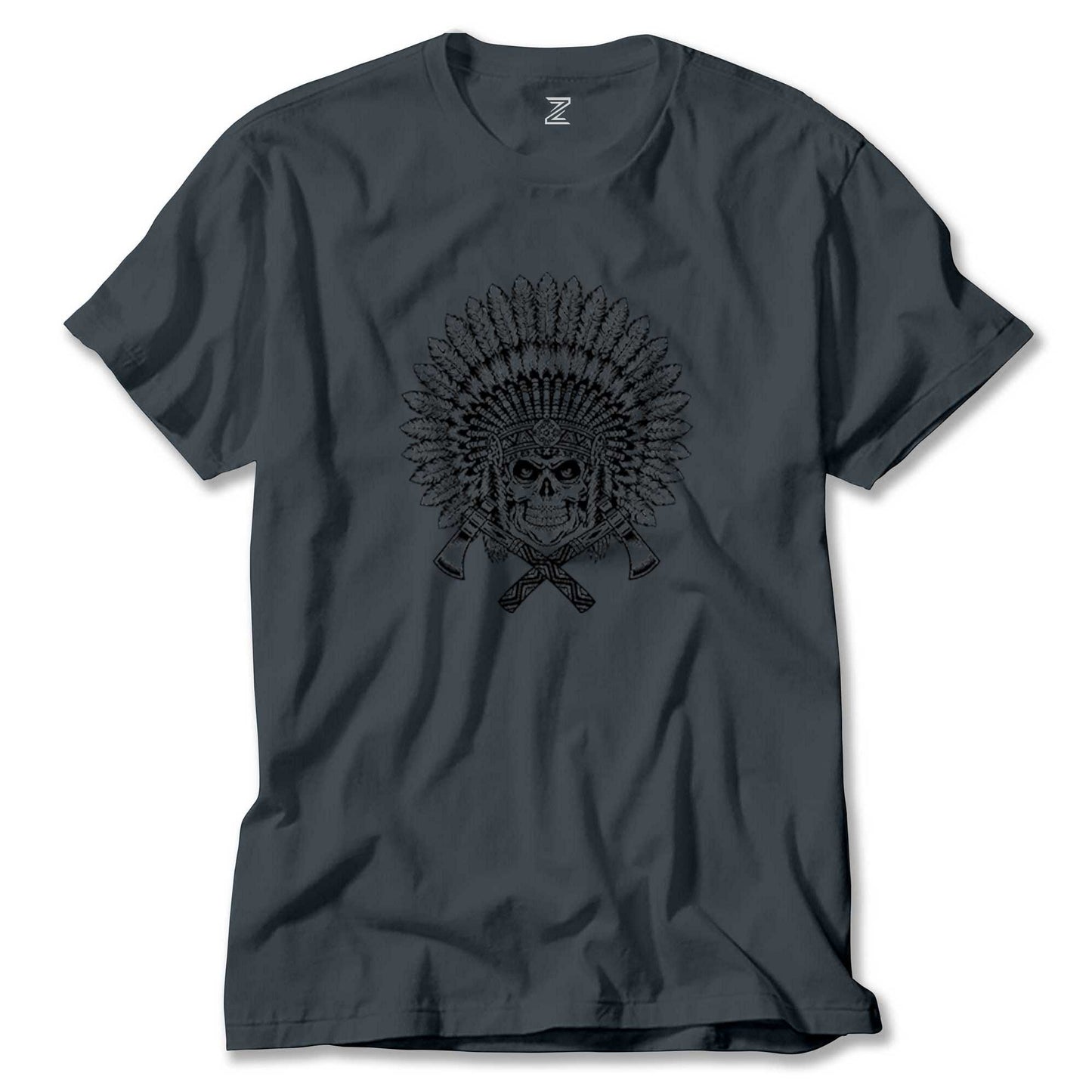 Kızılderili Skull Warrior Renkli Tişört