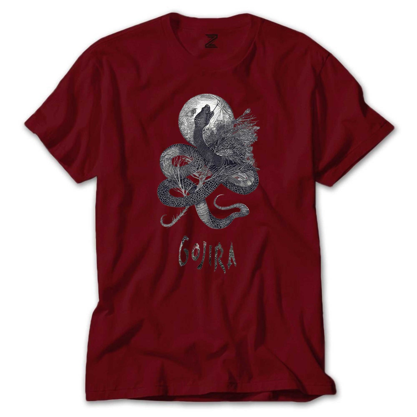 İndirimli Gojira Snake and Moon Kırmızı Tişört