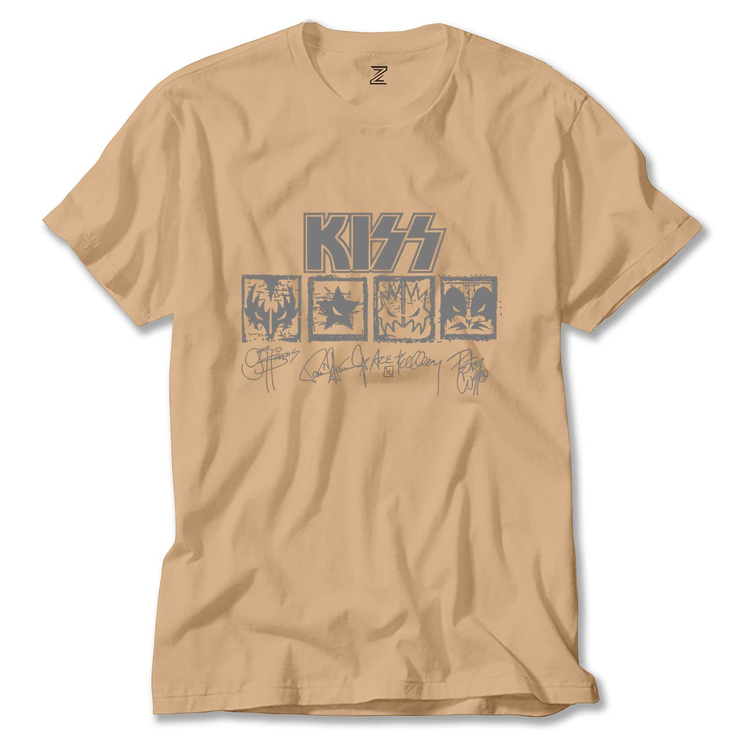 Kiss Logolar Ve İmza Renkli Tişört