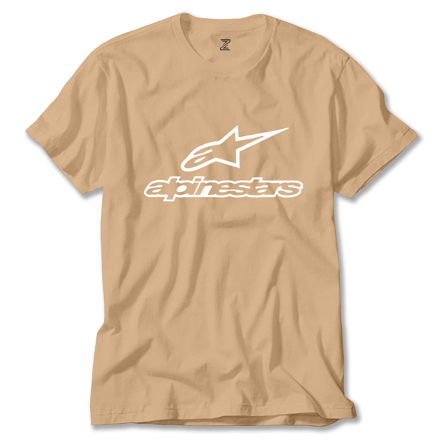 İndirimli Alpinestars Logo Text Krem Tişört