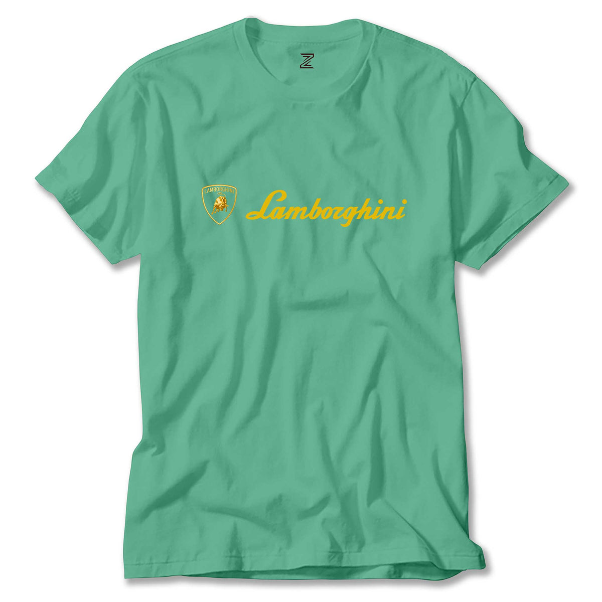 Lamborghini Gold Logo Text renkli tişört