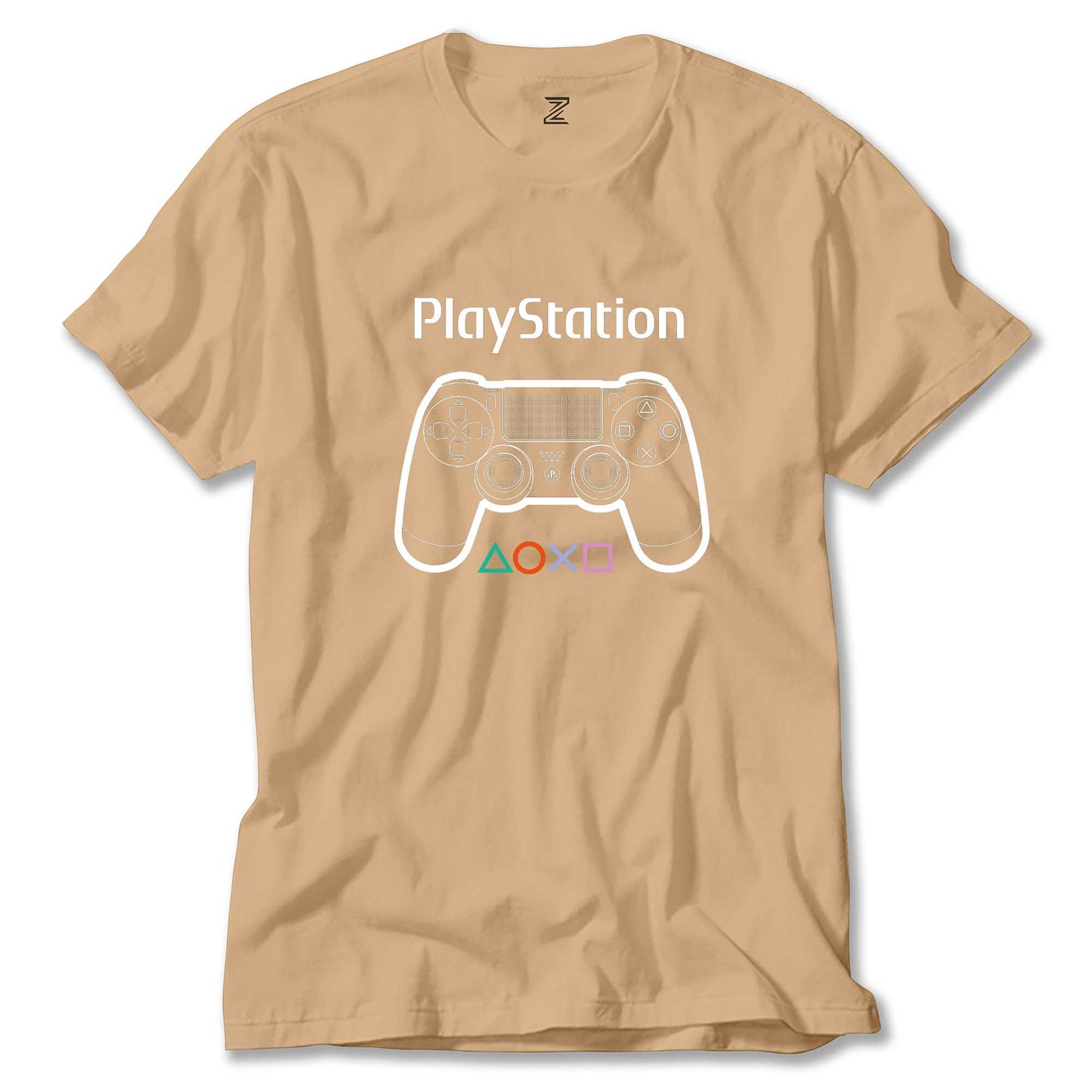 Playstation Gamepad Text Renkli Tişört
