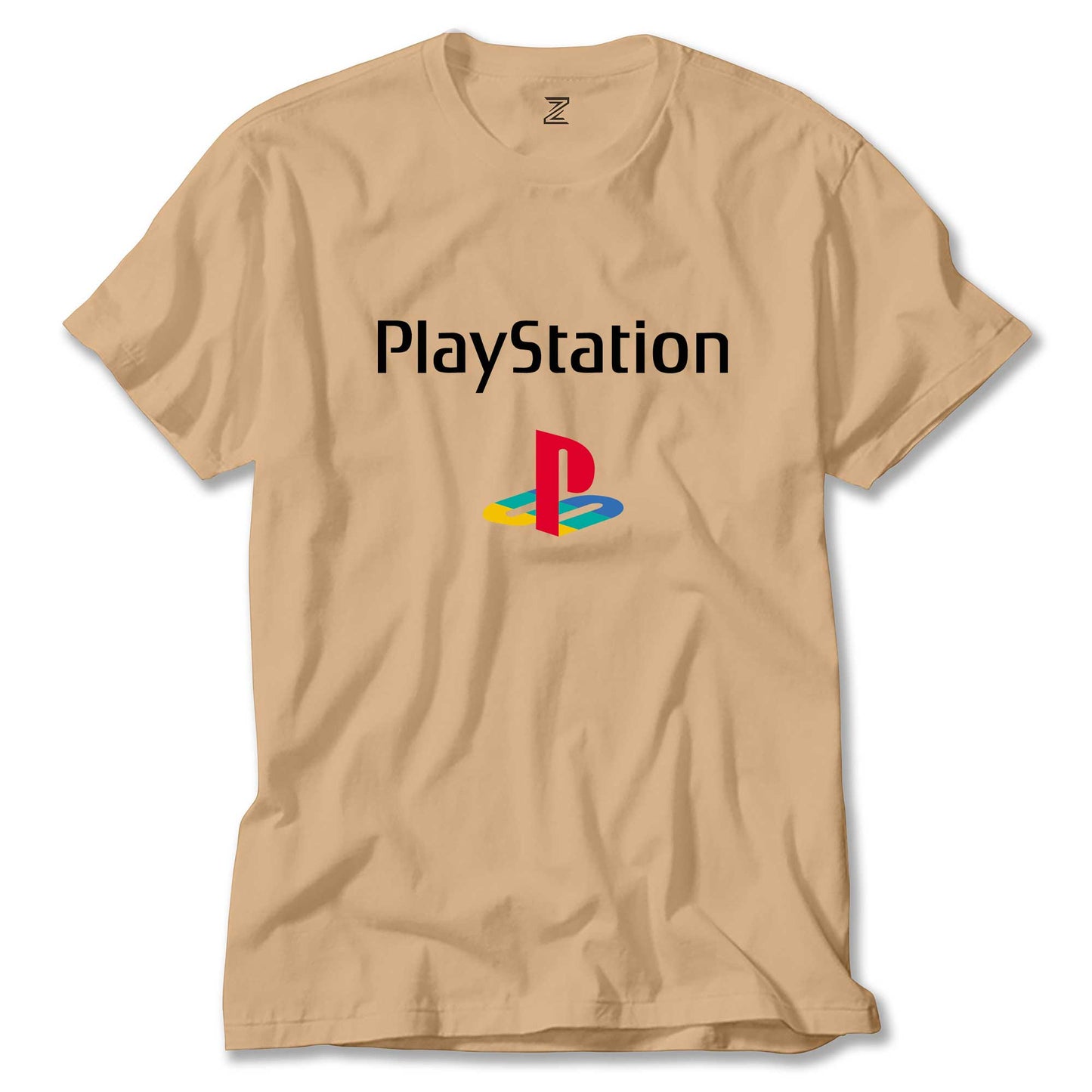 Playstation Logo Text Color Renkli Tişört