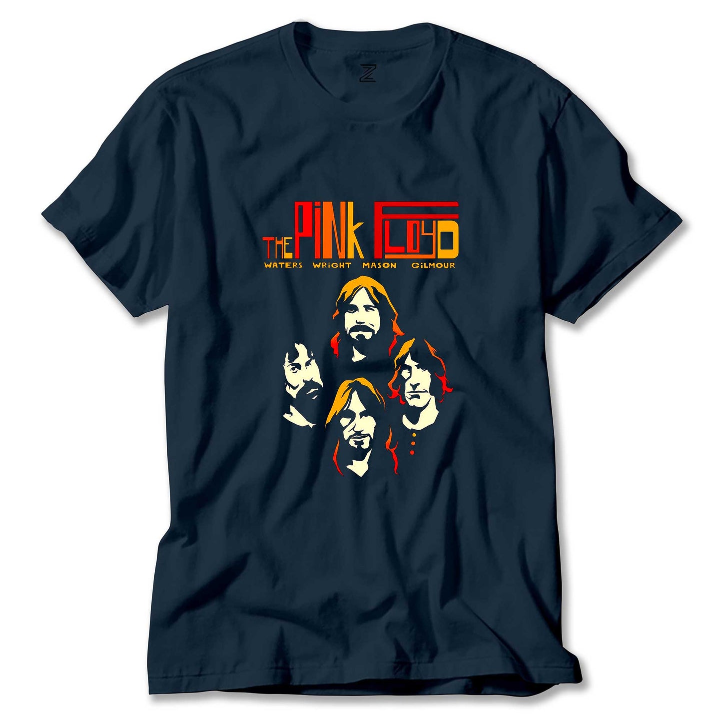 İndirimli Pink Floyd Grup Silüet Lacivert Tişört