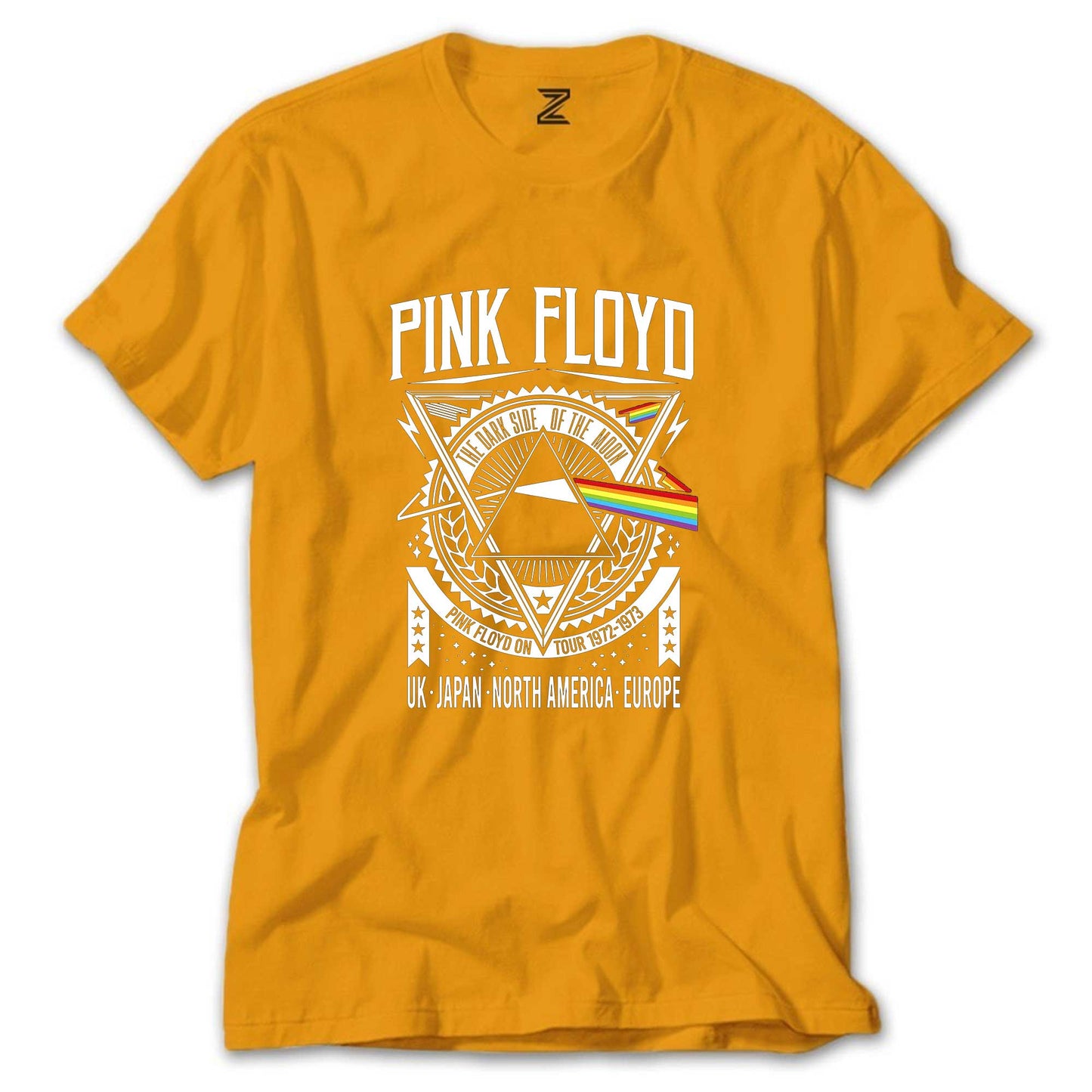 Pink Floyd Tour 1972 1973 renkli tişört
