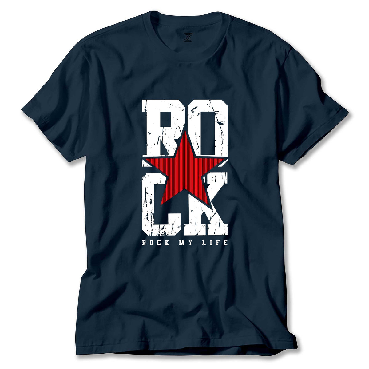 İndirimli Rock My Life Lacivert Tişört
