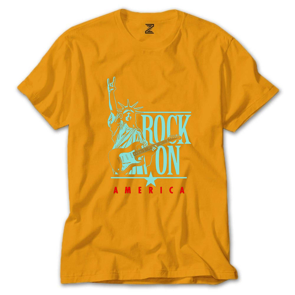 Rock On America renkli tişört
