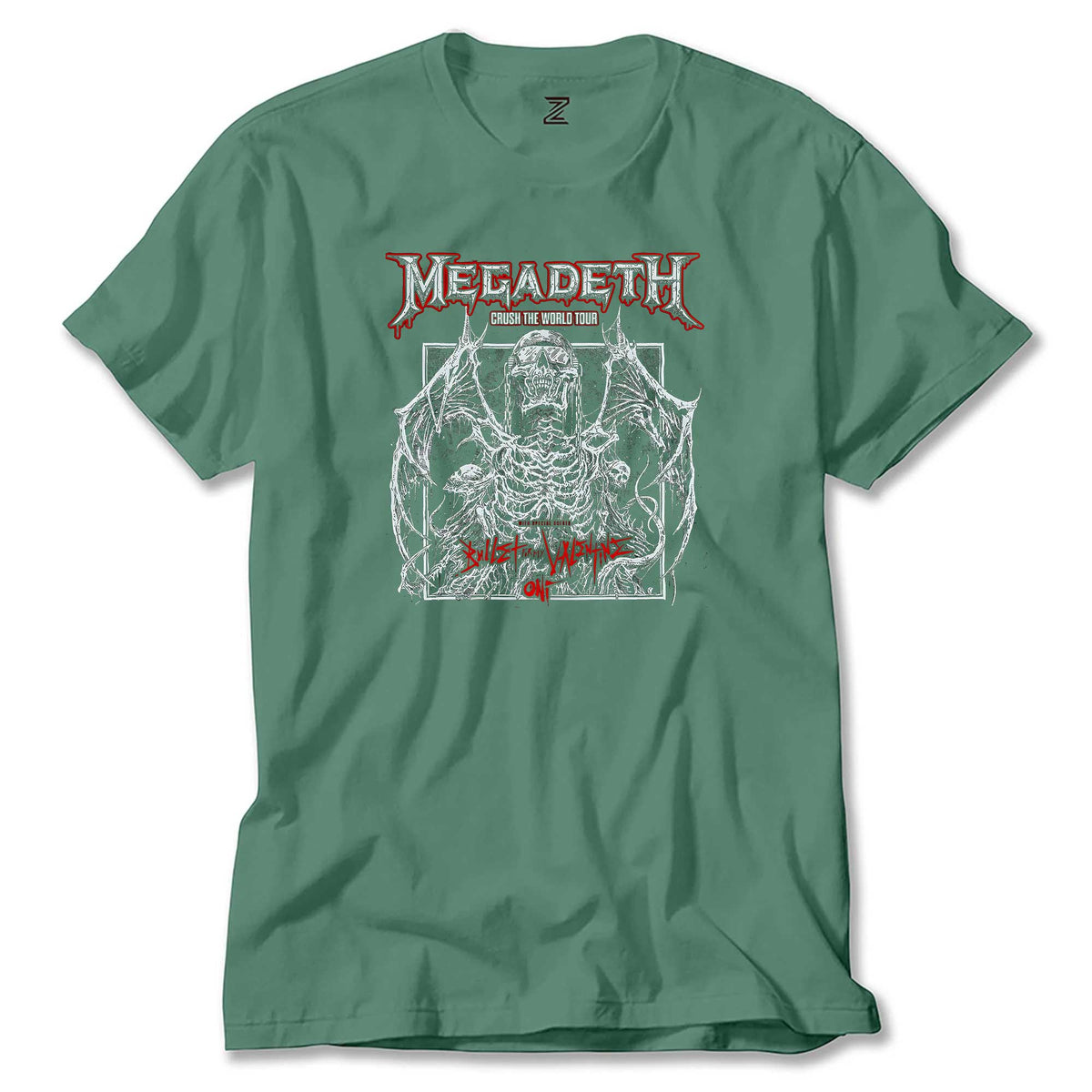 Megadeth Crush The World renkli tişört