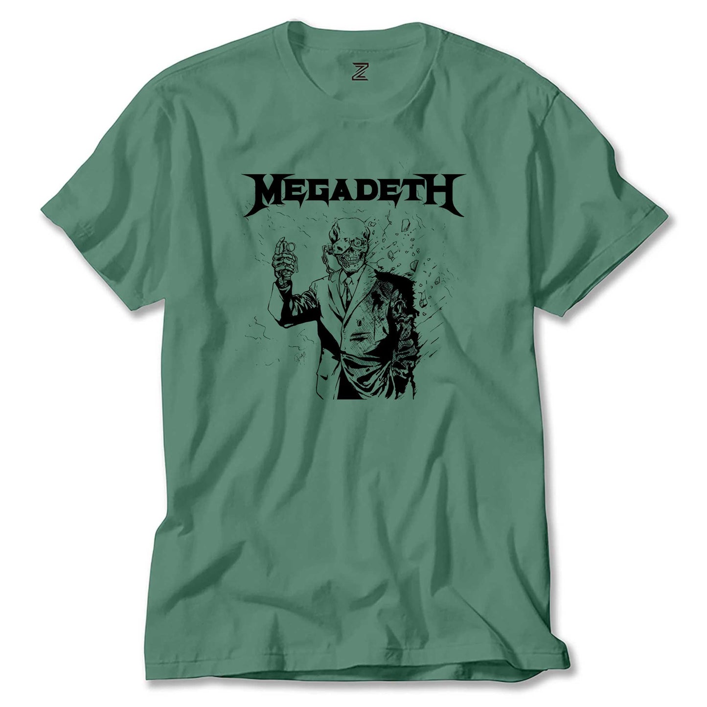 Megadeth Vic Rattlehead Portre Renkli Tişört