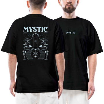Mystic Streetwear Siyah Oversize Tişört