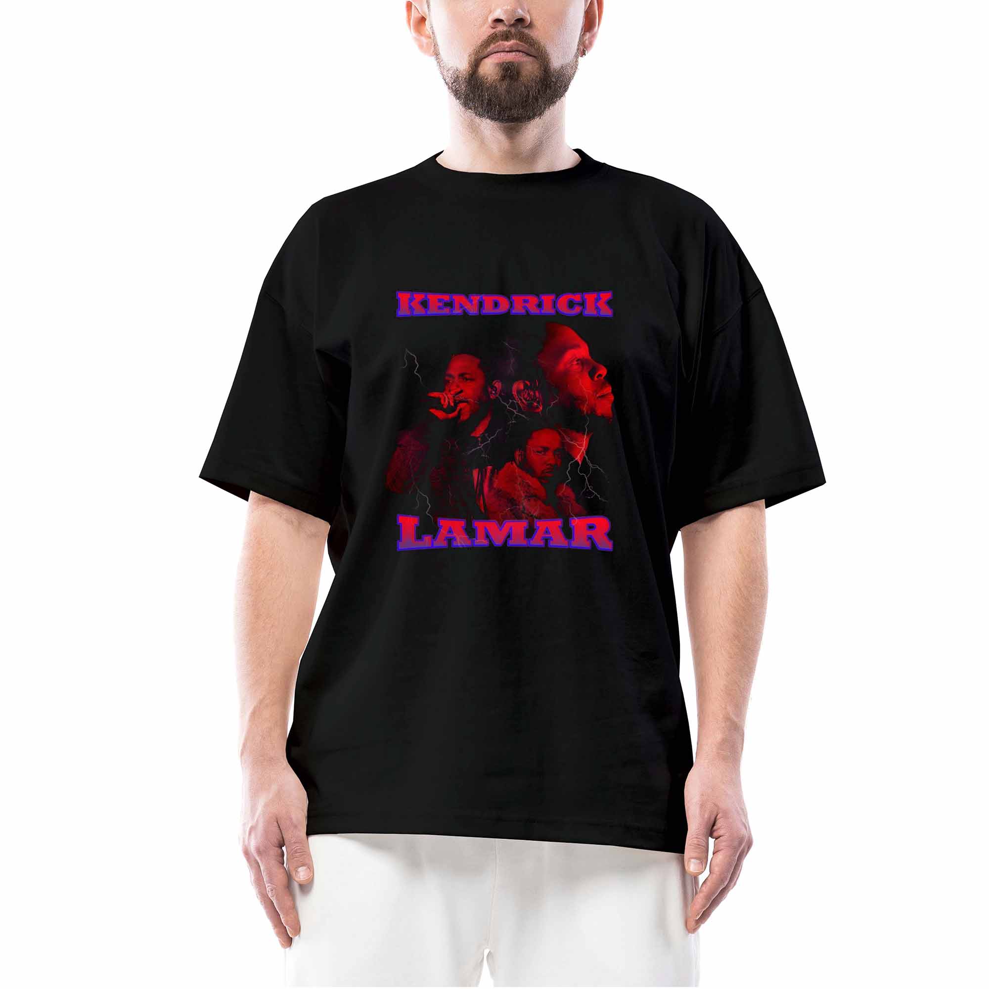 Kendrick Lamar Red Siyah Oversize Tişört