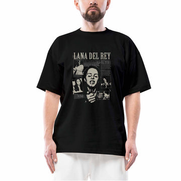 Lana Del Rey Ultraviolen Siyah Oversize Tişört